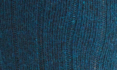 Shop Pantherella Waddington Cashmere Blend Dress Socks In Dk Turquoise Mix