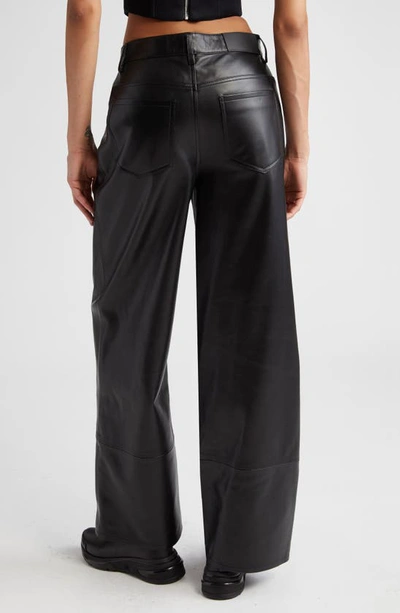 Shop Dion Lee Snakeskin Studded Leather Pants In Black