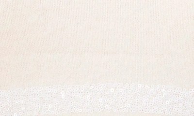 Shop Vince Camuto Sequin Stripe Sweater In Antiq White
