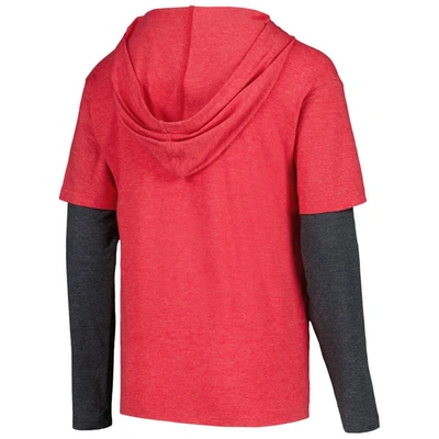 Shop Wes & Willy Youth  Crimson Alabama Crimson Tide Tri-blend Long Sleeve Hoodie T-shirt
