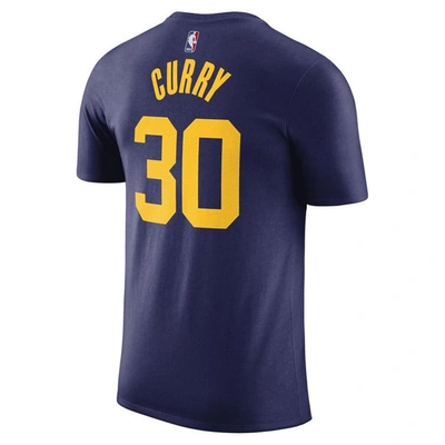 Shop Jordan Brand Stephen Curry Navy Golden State Warriors 2022/23 Statement Edition Name & Number T-shir