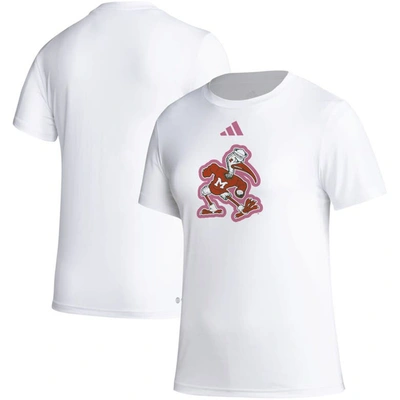 Shop Adidas Originals Adidas White Miami Hurricanes Aeroready Breast Cancer Awareness Pregame T-shirt