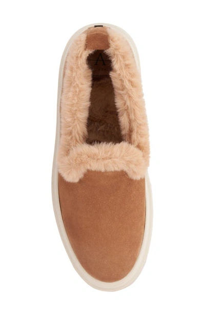 Shop Aquatalia Letty Faux Fur Lined Slip-on Shoe In Whw