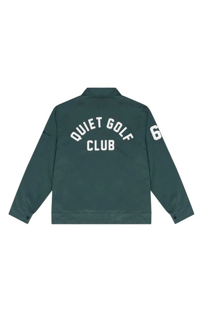 Shop Quiet Golf Graphic Work Jacket In Forest