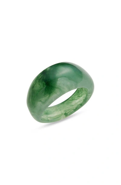Shop Vidakush Spirulina Resin Ring In Green