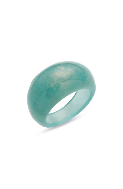 Shop Vidakush Aqua Dream Resin Smoothie Ring In Light Blue