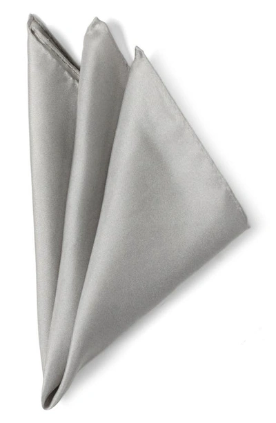 Shop Cufflinks, Inc Grey Silk Pocket Square In Gray