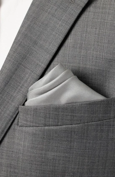 Cufflinks, Inc Grey Silk Pocket Square In Gray