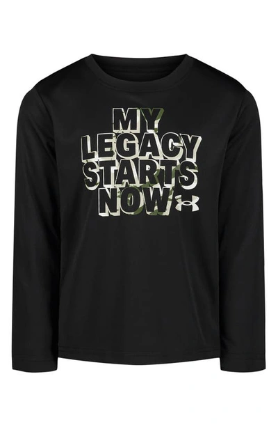 Shop Under Armour Kids' My Legacy Starts Now Long Sleeve Performance T-shirt In Black