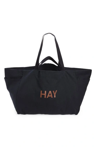 Shop Hay Weekend Tote Bag In Midnight Blue