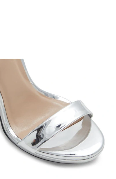 Aldo Kat Ankle Strap Platform Sandal In Silver