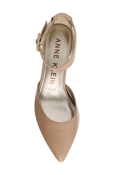 Anne Klein Fabulist Womens Ankle Wrap Dress Pumps In Natural