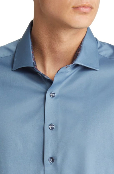 Stone Rose Dry Touch® Performance Button-up Shirt In Navy