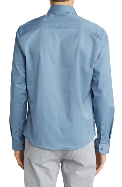 Stone Rose Dry Touch® Performance Button-up Shirt In Navy
