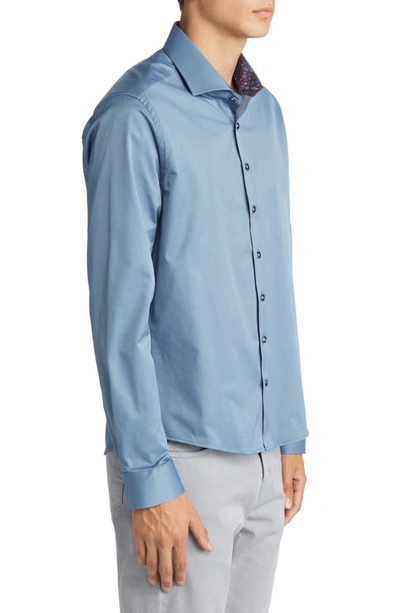 Stone Rose Dry Touch® Performance Button-up Shirt In Navy