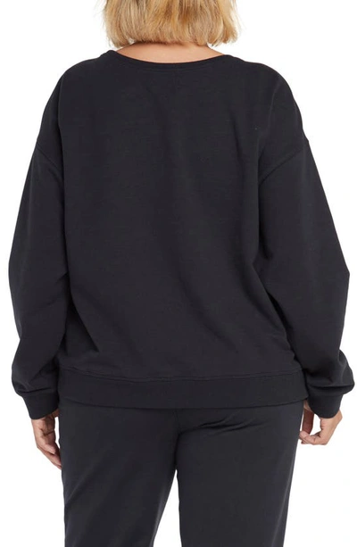 Shop Nydj Basic Sweatshirt In Black