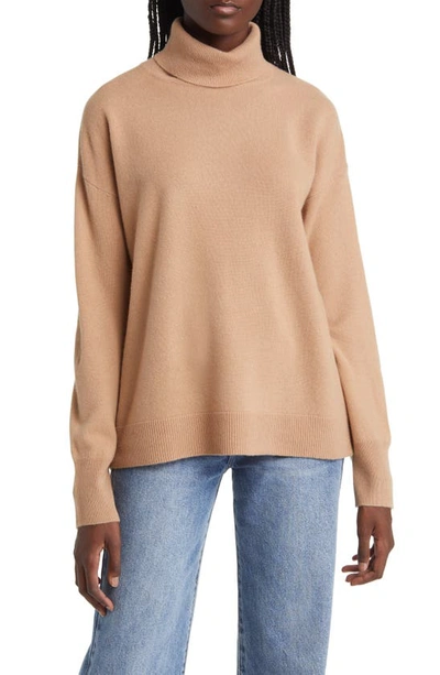 Nordstrom Cashmere Turtleneck Sweater In Camel