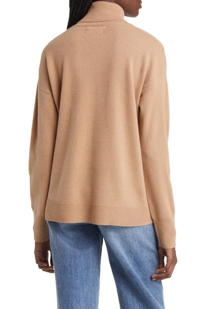 Nordstrom Cashmere Turtleneck Sweater In Camel