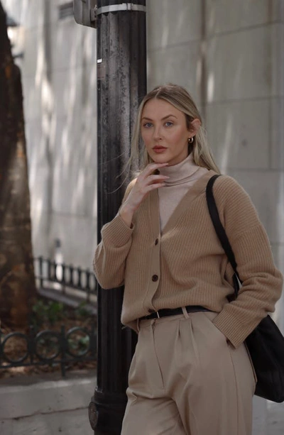Nordstrom Cashmere Turtleneck Sweater In Camel
