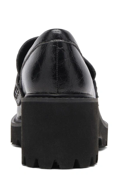 Shop Dolce Vita Harlen Platform Loafer In Midnight Crinkle Patent