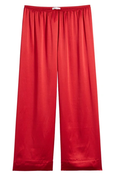 Simone Perele Dream Satin Pajama Pants In Tango Red