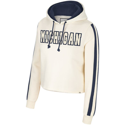 Shop Colosseum Cream Michigan Wolverines Perfect Date Cropped Pullover Hoodie