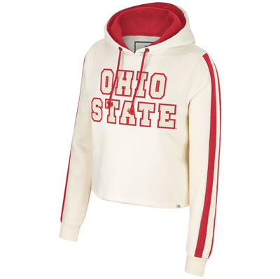 Shop Colosseum Cream Ohio State Buckeyes Perfect Date Cropped Pullover Hoodie