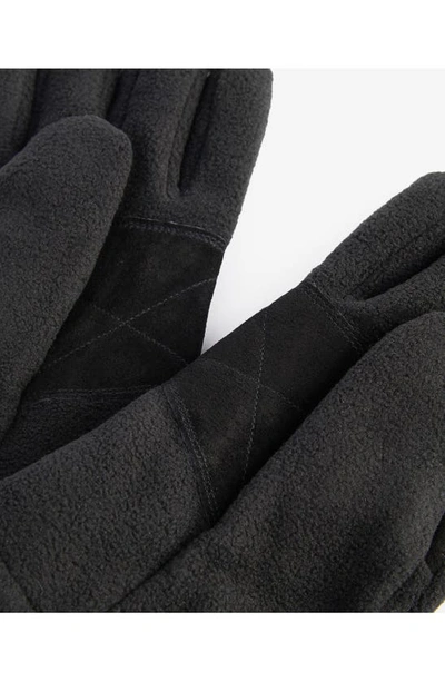 Shop Barbour Coalfield Fleece Gloves In Black