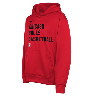 Shop Nike Youth  Red Chicago Bulls Spotlight Performance Pullover Hoodie