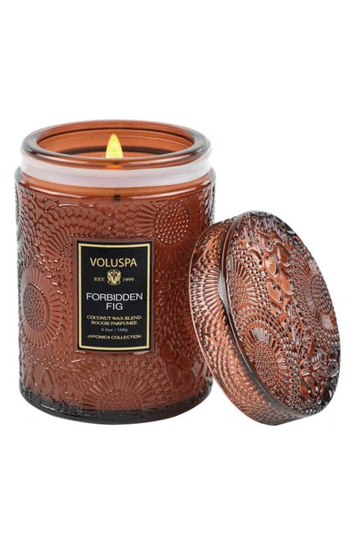 Voluspa Mini Forbidden Fig Glass Jar Candle 5.5 oz/ 156 G 1-wick Candle In Forbidden Fig