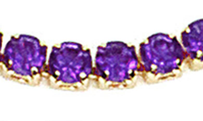 Panacea Crystal Tennis Necklace In Purple