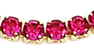 Shop Panacea Crystal Tennis Necklace In Pink