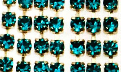 Shop Panacea Crystal Fringe Drop Earrings In Green