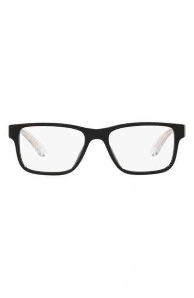 Shop Versace 47mm Rectangular Optical Glasses In Black