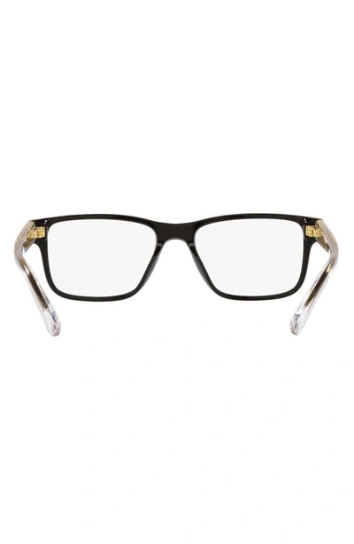 Versace 47mm Rectangular Optical Glasses In Black