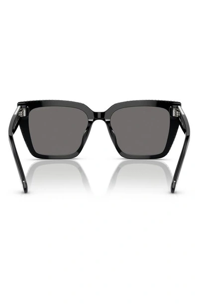 Swarovski Crystal-embellished Rectangle-frame Sunglasses In Black