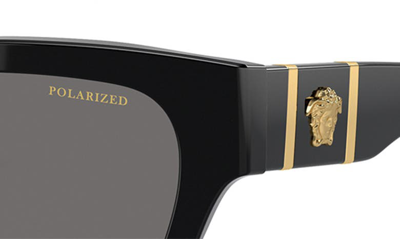 Versace Mens Square Sunglasses In Black In Black