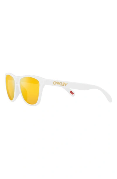 Shop Oakley Frogskins 54mm Polarized Rectangular Sunglasses In White