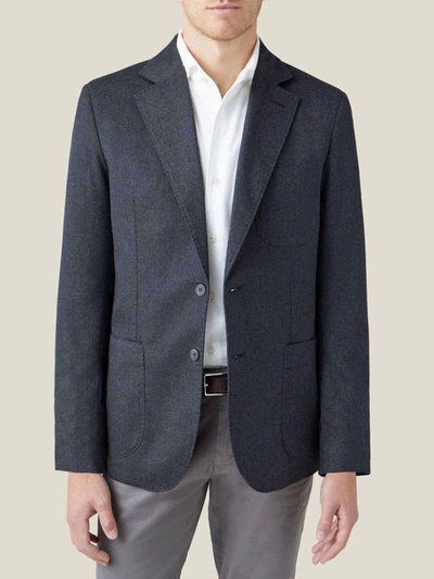 Shop Luca Faloni Charcoal Grey Cashmere Blazer In Dark Grey