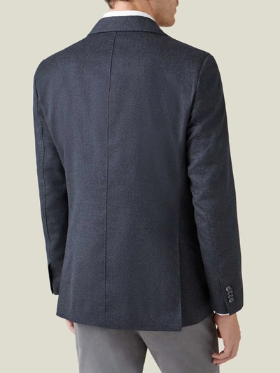 Shop Luca Faloni Charcoal Grey Cashmere Blazer In Dark Grey