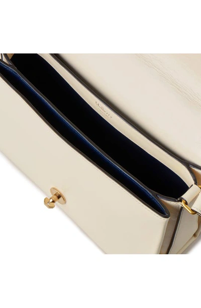 Mulberry Lana High Gloss Leather Top Handle Bag In Eggshell
