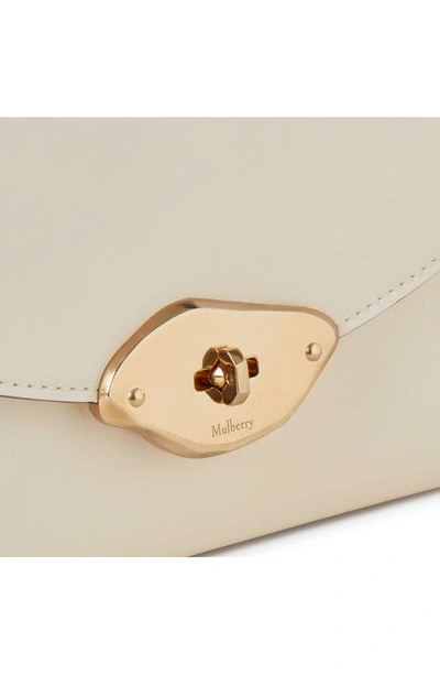Mulberry Lana High Gloss Leather Top Handle Bag In Eggshell
