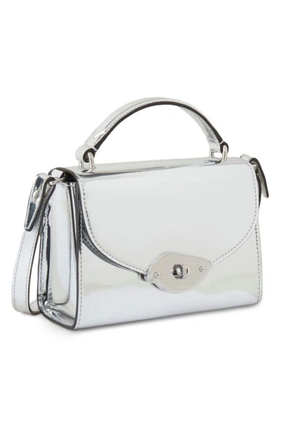 Shop Mulberry Small Lana Top Handle Crossbody Bag In Silver