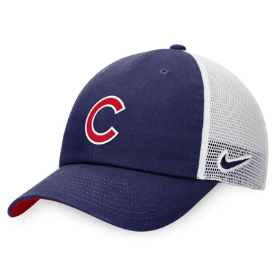 Shop Nike Royal/white Chicago Cubs Heritage86 Lightweight Unstructured Adjustable Trucker Hat