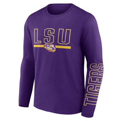Shop Profile Purple Lsu Tigers Big & Tall Two-hit Graphic Long Sleeve T-shirt