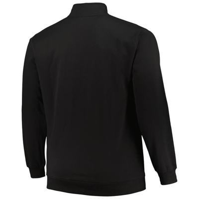Shop Profile Black Minnesota Vikings Big & Tall Fleece Quarter-zip Jacket