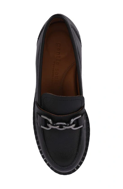 Shop Gentle Souls By Kenneth Cole Libby Platform Bit Loafer In Black Leather