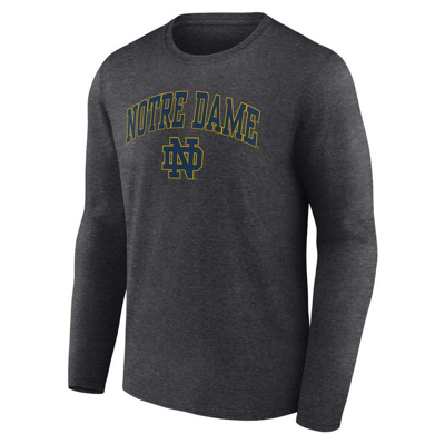 Shop Fanatics Branded Heather Charcoal Notre Dame Fighting Irish Campus Long Sleeve T-shirt
