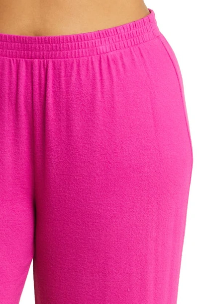 Shop Open Edit 3-piece Cozy Cardi Pajamas In Pink Plumier