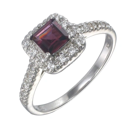 Shop Vir Jewels Sterling Silver Garnet Ring (0.35 Ct) In Red